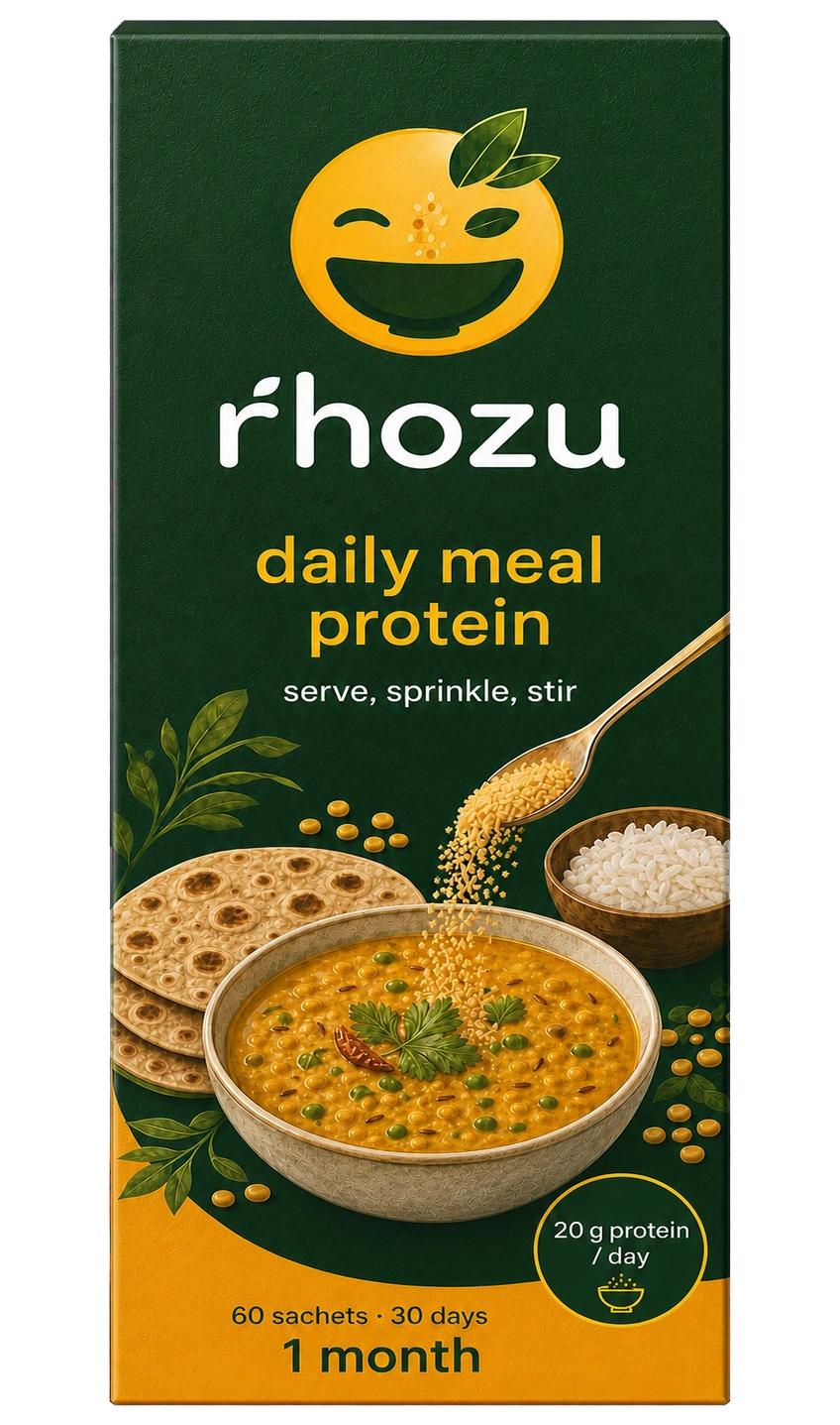 Front view of the 60-sachet RHOZU monthly carton
